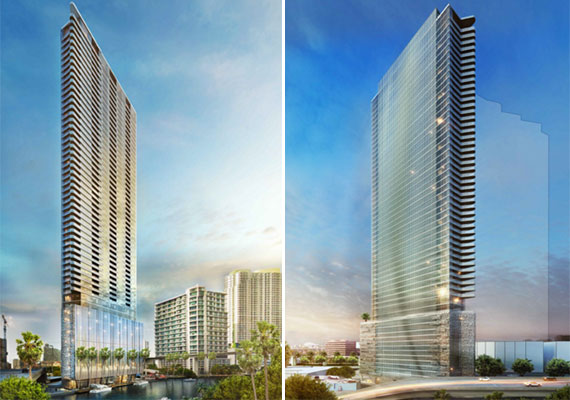 Renderings of the revised Edge on Brickell project