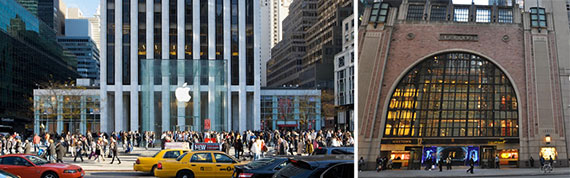 The General Motors Building and the Niketown store at 6 East 57th Street