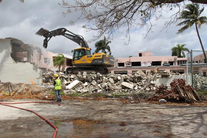 Demolition work on the Gale Fort Lauderdale