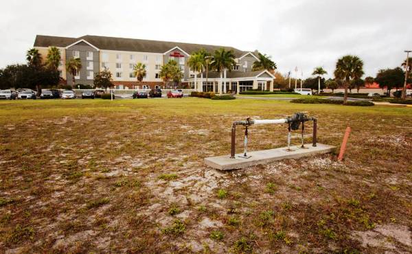The 2.5-acre Hilton Homes2 Suites site in Sarasota (Credit: Matt M. Johnson for the Bradenton Herald)