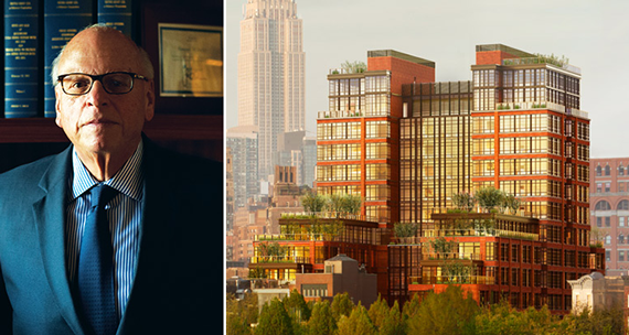 From left: Howard Lorber (credit: Max Dworkin) and rendering of 150 Charles Street in the West Village