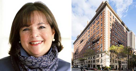 From left: Ina Garten and the Philip House on the Upper East Side