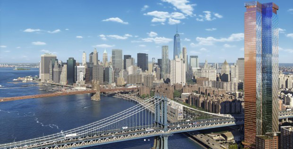 A rendering of One Manhattan Square
