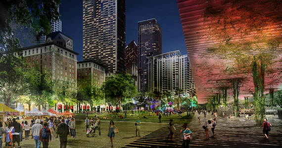 Rendering of Agence Ter's design for Pershing Square
