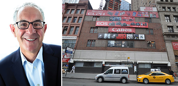 L+M's Ron Moelis and 23 Park Row in the Financial District before it was demolished