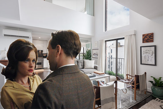 Alexis Bledel and Vincent Kartheiser have sold their apartment at 105 Montague Street for $1.3 million (credit: AMC)
