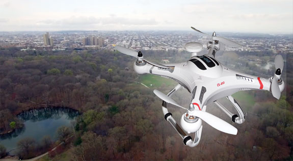 A drone over Prospect Park