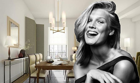 Toni Garrn and her new apartment at the Greenwich Lane (credit: Twitter)