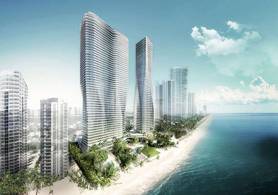 Rendering of the two-tower Varadero project