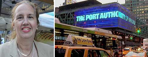 From left: Gale Brewer and the Port Authority's bus terminal