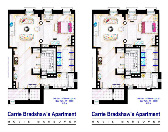 seinfeld apartment layout