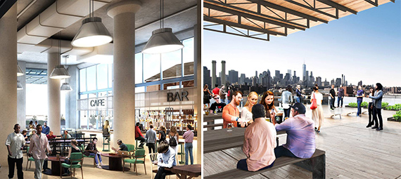Renderings of Building 77 at the Brooklyn Navy Yard (credit: Marvel Architects and David Brody Bond)