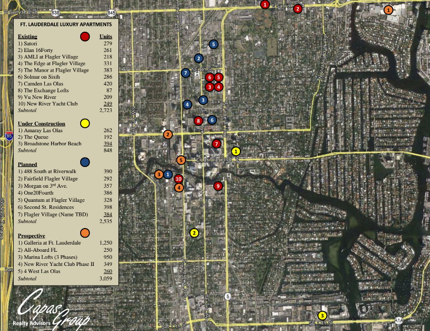 Fort Lauderdale luxe apt map