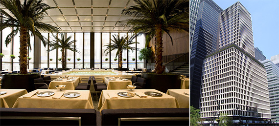 From left: The Four Seasons restaurant and 280 Park Avenue