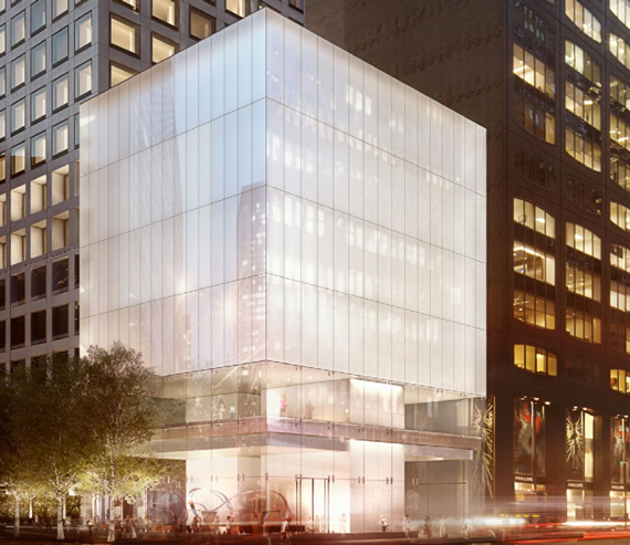 A rendering of the Park Avenue Cube