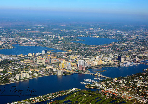 Aerial view of West Palm Beach