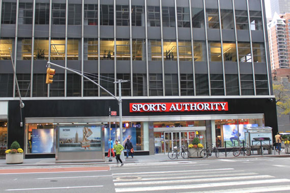 Sports Authority at 845 Third Avenue in Manhattan.