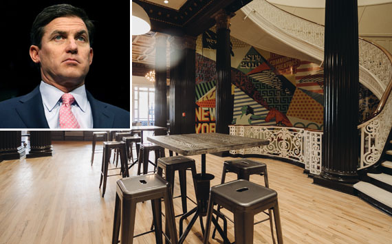 WeWork President Artie Minson and the company's Bryant Park office