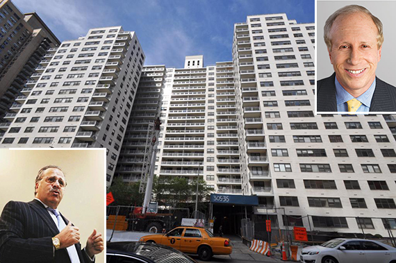 Yorkshire Towers at 305-315 East 86th Street (inset from left: Joseph Chetrit and Lawrence Gluck)