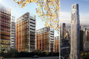From left: One Hyde Park in London and 220 Central Park Sout in Manhattan