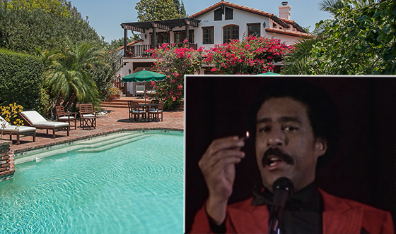 The property at 17267 Parthenia Street (credit: Melissa Di Meglio) and a still from "Richard Pryor: Live on the Sunset Strip"