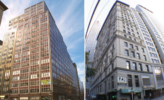 From left: 50 Murray Street and 71 Broadway