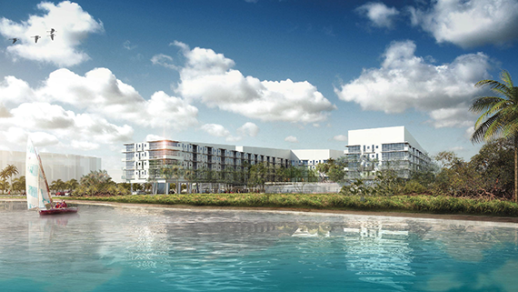 Rendering of the mixed-use project on 64th Street in Miami