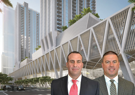 Joe Fernandez, Brian Eaton and a rendering of MiamiCentral