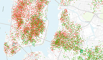 Inside Airbnb map Map of Airbnb listings (credit: Inside Airbnb)
