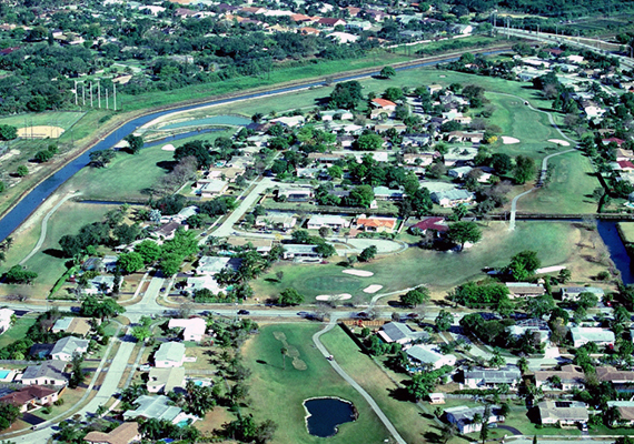 Aerial view of the Killian Greens Golf Club