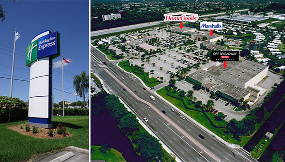 Lakeside Centre in Boca Raton and the Holiday Inn Express next door
