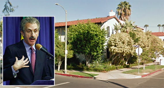 City Attorney Mike Feuer and 500 North Genesee Avenue (credit: L.A. City Attorney, Google Earth)