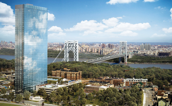 The Modern, a 47-story luxury residential tower next to the George Washington Bridge in Fort Lee