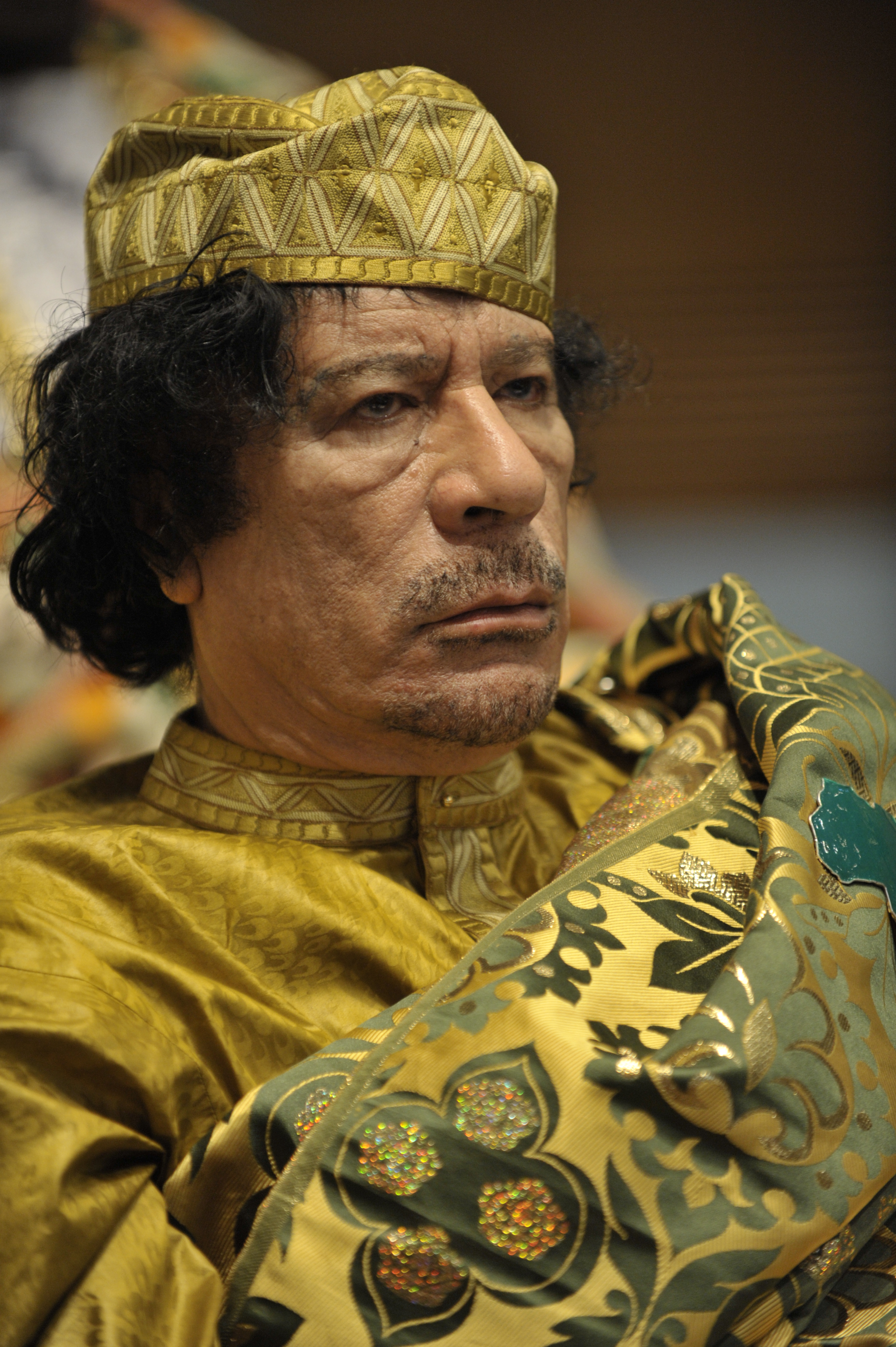 Muammar Qaddafi, the Libyan chief of state, 