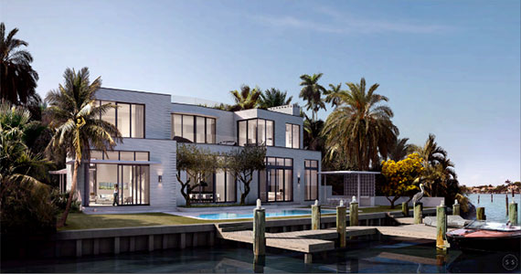 Rendering of proposed home at 11 Palm Island