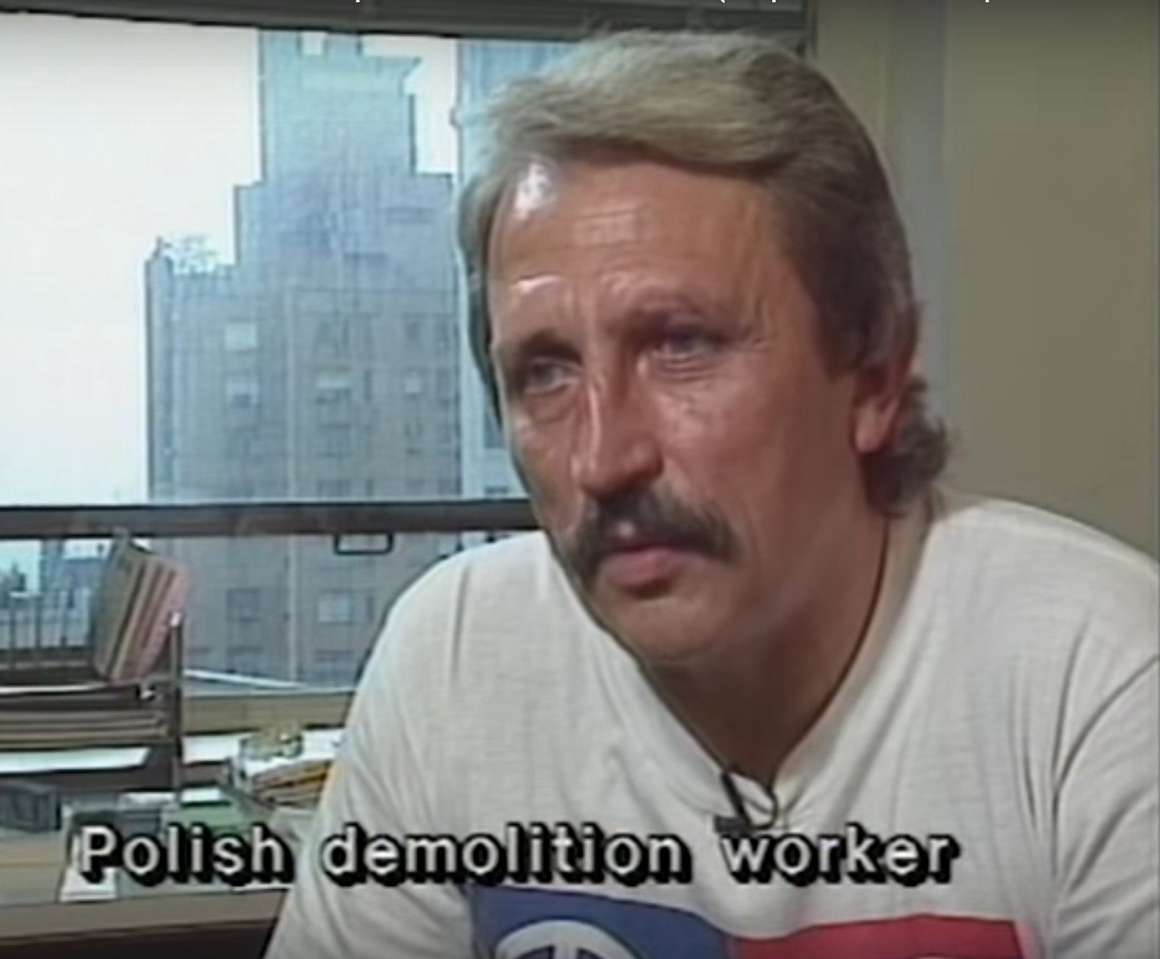 Polish demolition worker