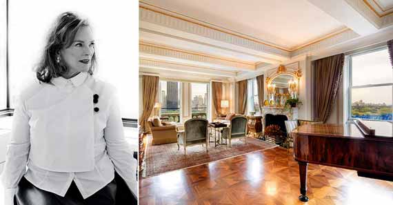 Kathy Sloane (Photo: STUDIO SCRIVO) and the penthouse at the Sherry-Netherland