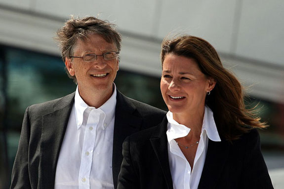 Bill and Melinda Gates during their visit to the Oslo Opera House in June 200 (photo credit: Kjetil Ree via Wikicommons)