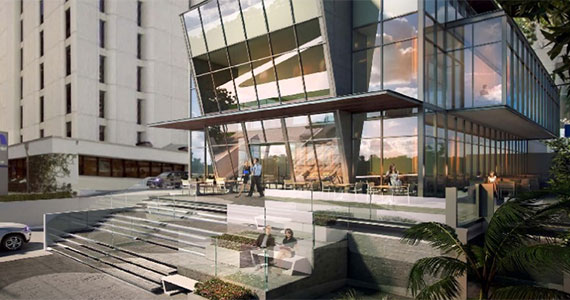 Rendering of the restaurant space at 1428 Brickell Avenue