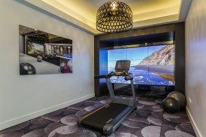 Sample of the fitness center's interactive wall