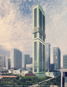 Rendering from architect Ricardo Bofill of a potential 830 Brickell development