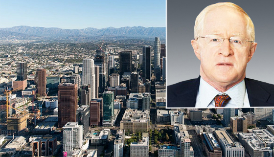 Related California CEO Bill Witte and a photo of the DTLA skyline by Hunter Kerhart
