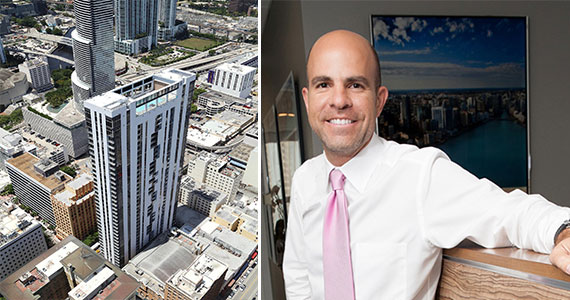 Aerial view of Centro and Harvey Hernandez, managing director of Newgard Development Group