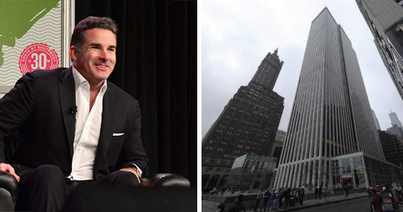 Under Armour's Kevin Plank (credit: Getty Images) and the GM Building at 767 Fifth Avenue in Midtown