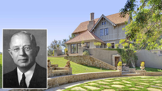 Harvey Mudd and his eponymous former estate at 1240 Benedict Canyon Drive