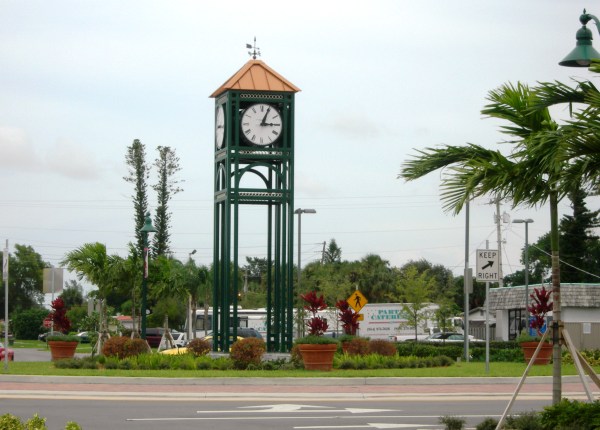 Clock tower near Margate city hall