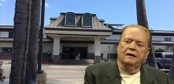 Larry Flynt and the site of the Lucky Lady Casino at 1045 West Rosecrans Avenue