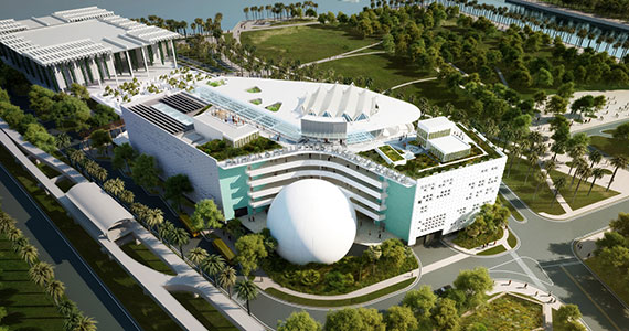 Rendering of the finished museum (Credit: Patricia and Phillip Frost Museum of Science)