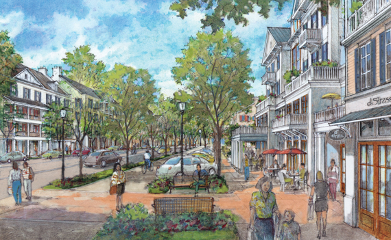 An artist's representation of what Riverside will look like after the redevelopment plan takes shape