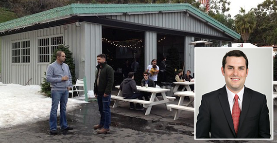 3160 Riverside Drive as an event space in 2013 and Adam Eisenberg of Bolour (credit: Yelp, Bolour)